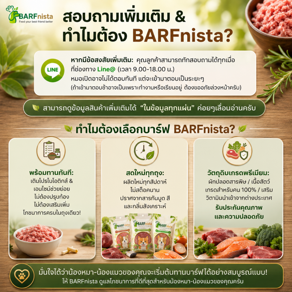 อาหารสุขภาพเพื่อหมาแมว BARFnista