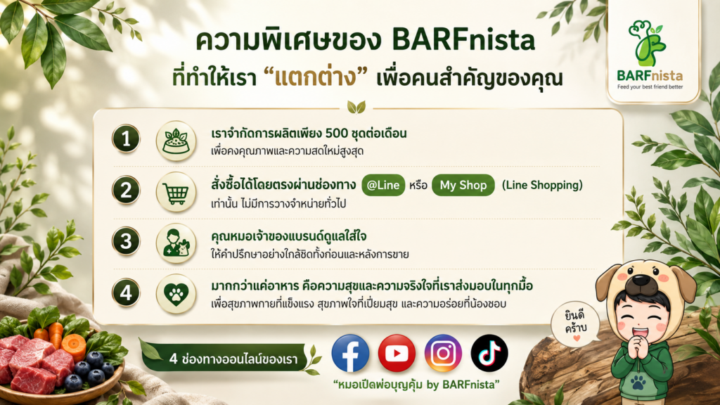 อาหารสุขภาพเพื่อหมาแมว BARFnista